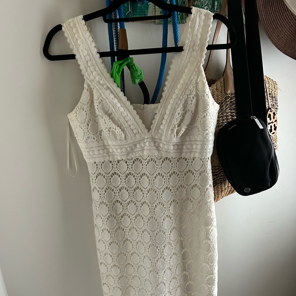 Trina Turk white lace dress
